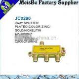 CE Golden 3 Way TV Splitter