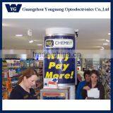 Curved-front Illuminated Poster Display Case With Snap Profiles, Convex Led Poster Holders thumbnail-3