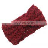 Logo Custom Available Soft Plain Acrylic Bowknot Style Girls Crochet Headband thumbnail-6