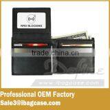 RFID Blocking Wallet New Black Leather Men's Wallet thumbnail-4