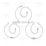 SPA013 925 Silver Plated Jewelry Brass Design Anklet thumbnail-6