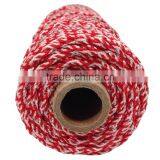 1.6mm Braided Polyester Twine Red / White on 300 Foot Tube
