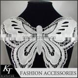 2015 Hot Style White Butterfly Embroidered Applique Lace
