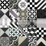 Encaustic Cement Tile - Patchwork Mix Color Black-Grey-White thumbnail-3