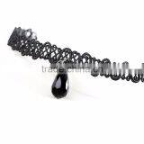 Vintage Punk Short Black Lace Velvet Choker Necklace for Women thumbnail-4