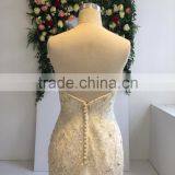 Guangzhou Factory Real Sample Latest Wedding Dress 2016 Lace Appliqued thumbnail-4