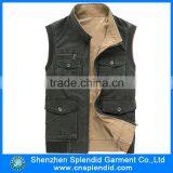 Top Quality Customized Cheap Black Mens Denim Vest