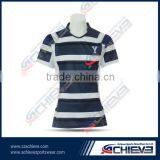 Top Quality Tight Fit Women Striped Rugby Shirt thumbnail-1