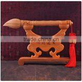 Peach wooden wen chang pen decoration