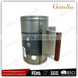 Galvanized Steel Charcoal Chimney Starter With Wooden Handle