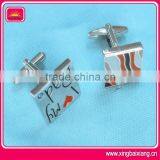 Men's Shirt Silver Cufflinks With Custom Logo