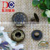 Fashion Ecofriendly Metal Button Custom Logo Snap Button for Leather