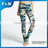 Wholesale high quality Brazilian Fitness Wear ethnic design girls leggings