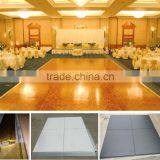 Natural Teak Wooden Dance Floor With Gold Anodized Aluminum Trim Quality Choice thumbnail-3