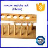 Clear Varnished Solid Wooden Test Tube Rack 6 Holes Tube Capacity thumbnail-5