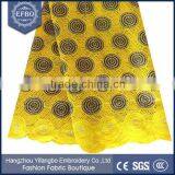 Beautiful swiss voile lace austria / high quality 51-52'' yellow cotton lace / /fashionable swiss voile lace in switzerland