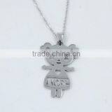 Various Image Laser Cut on Stainless Steel Pendant Jewelry thumbnail-2