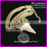 KJL-A143 Real Teeth Necklace,shark Tooth Pendant Womens Chain Necklace thumbnail-1
