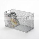 metal mesh power coated office square organizer basket