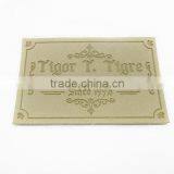 Custom Die Cut Shaped Brown Colored Real Leather, Faux Leather, Jeans pu Leather Patches thumbnail-2