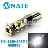 High Quality!12Volt Led Lights Car Canbus Led T10 Light W5W 3020 No Error Led Lights For Cars