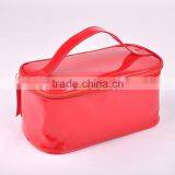 Shinny PVC Red Leather Girl Makeup Bags Cosmetic Bag thumbnail-1