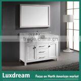 48" White Carrara Marble Top Cabinet Bathroom Vanity China Manufacturer