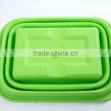 Outdoor Large Capacity Easy Take Storage Silicone Folded Camping Fruit Vegetable Basin Outdoor Folding Basin Cutlery thumbnail-2