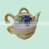 Cheap Custom Vintage New Cottage Rose Ceramic Tea Cup Set thumbnail-1