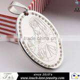 Fashion and Lovely Stianless Steel Touch Love Druzy Pendant thumbnail-2