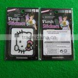 Glitter Powder Hello and Kitty Sticker for Mobile Phone thumbnail-2