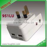 USB ADAPTOR SOCKET 13A MULTI SOCKET ADAPTOR WITH LIGHT AND 2 USB 2.4A thumbnail-2