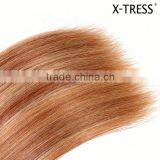 18inch P 33 and 613 Dark Aubrun and Bleach Blond 105 Gram Good Ratio Remy Cuticle Intact Virgin Mongolian Human Hair Extension thumbnail-6