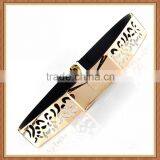 Lady Dressy Hollow Carved Golden Bling Belt