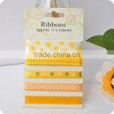 Pattern Ribbon, Grosgrain Ribbon , Ribbon Set , Scrapbooking Ribbon, Ribbon for Bowing thumbnail-1