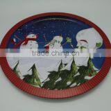 Guangdong Factory Hot Sale High Quality Round Custom Christmas Restaurant Dinner Plate