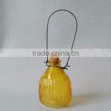 Yellow colored glass wasp catcher