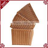 Simple Design PE Wicker Hand Woven Rectangular Shape Bathroom Dirty Clothes Basket thumbnail-4