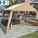 2.6x3/3x4m Beige Steel Slant Leg Mesh Gazebo thumbnail-1
