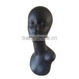 Fiberglass Black Fashion New Mannequin Head Display thumbnail-1