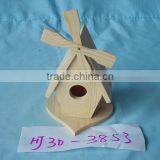 Decorated Wooden Bird House,wooden Bird Nest thumbnail-1