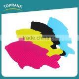 Toprank Hot Sale Kitchenware 1.8mm Thickness Colorful Durable Non-slip Fish Shape Cutting Board Mat Set PP Chopping Board thumbnail-2