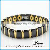 Wholesale Black Men's Hematite Health Ceramic Bracelet Links thumbnail-4