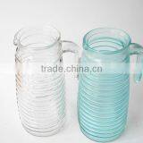 Cheap Daily Use Party Cold Beverage Texure Glass Pitcher With Handle thumbnail-3