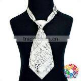 Black White Bunny Printed Polyester Baby Necktie Adjustable Boys Neckties thumbnail-1