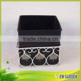 Beautiful Hand Painted Flower Vases With Metal Wire Holder For Home Decoration thumbnail-5