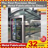 steel modern bus shelter prices with tempered glass