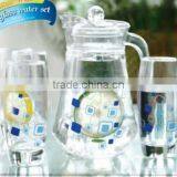 Newest Glass Set Glass Pitcher and Water Cups Glass Tableware thumbnail-1