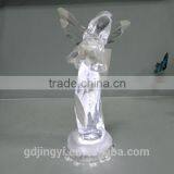 4.5V LED Light Acrylic Snow Holding Heart Angel for Valentines Decoration thumbnail-4