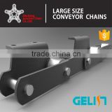 Doube pitch large size conveyor chain for stacker reclaimer